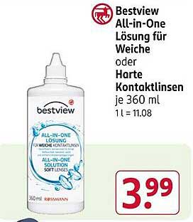 Bestview All-in-One Lösung für weiche oder harte Kontaktlinsen je 360 ml