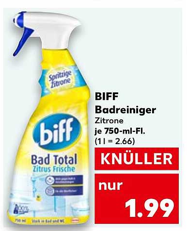 BIFF Badreiniger Zitrone je 750-ml-Fl.