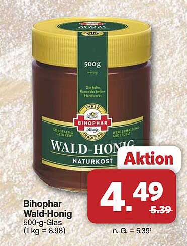 Bihophar Wald-Honig 500g - Naturkost