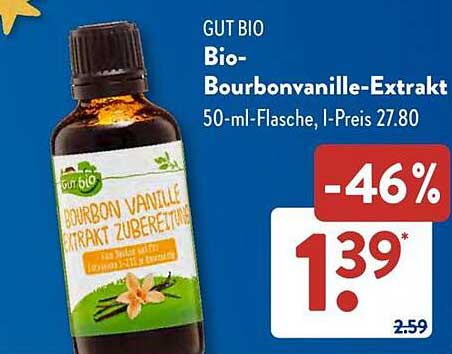 Bio-Bourbonvanille-Extrakt 50-ml-Flasche