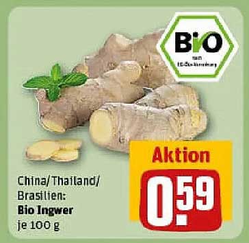 Bio Ingwer je 100 g