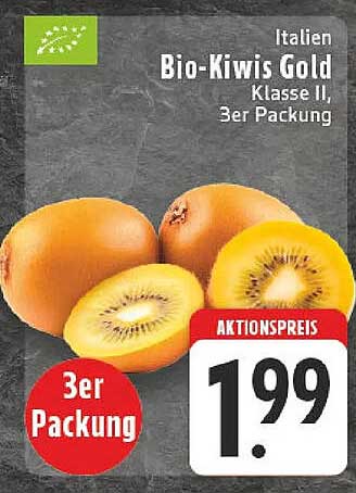 Bio-Kiwis Gold Klasse II, 3er Packung