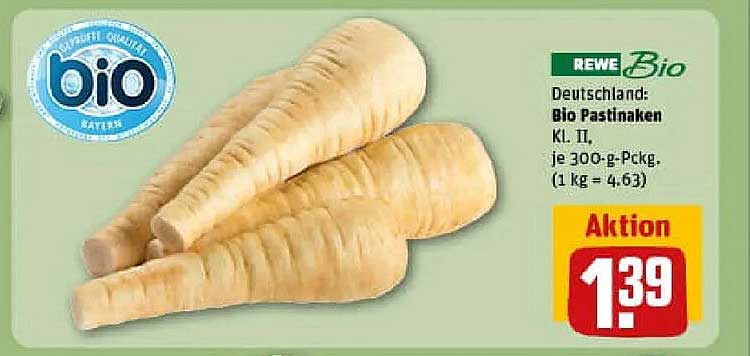 Bio Pastinaken Kl. II je 300-g-Pckg.