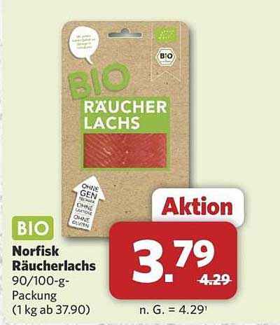 Bio Räucherlachs 90/100-g-Packung