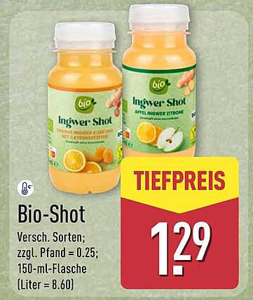 Bio-Shot - Ingwer Shot in verschiedenen Sorten