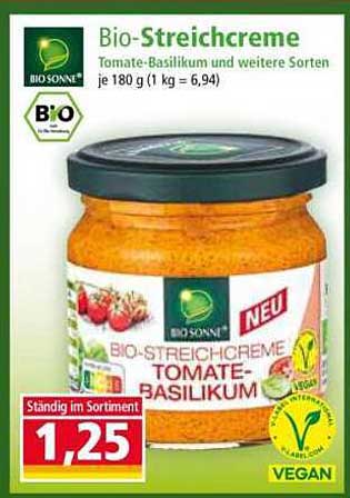 Bio-Streichcreme Tomate-Basilikum