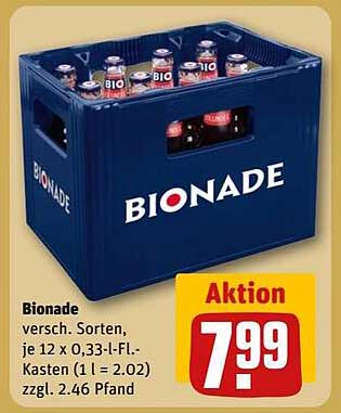 Bionade - verschiedene Sorten im 12er Kasten, je 0,33 l