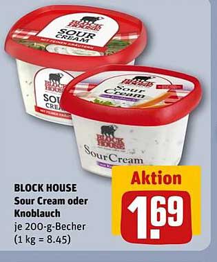 BLOCK HOUSE Sour Cream oder Knoblauch je 200-g-Becher