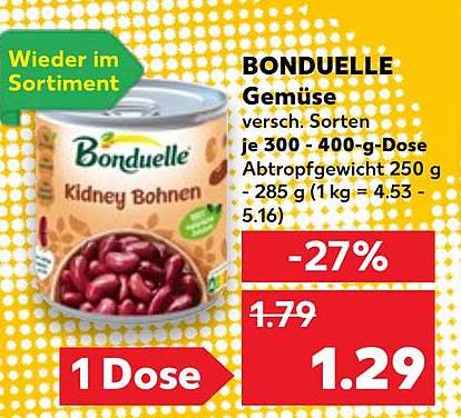 BONDUELLE Kidney Bohnen 400-g-Dose