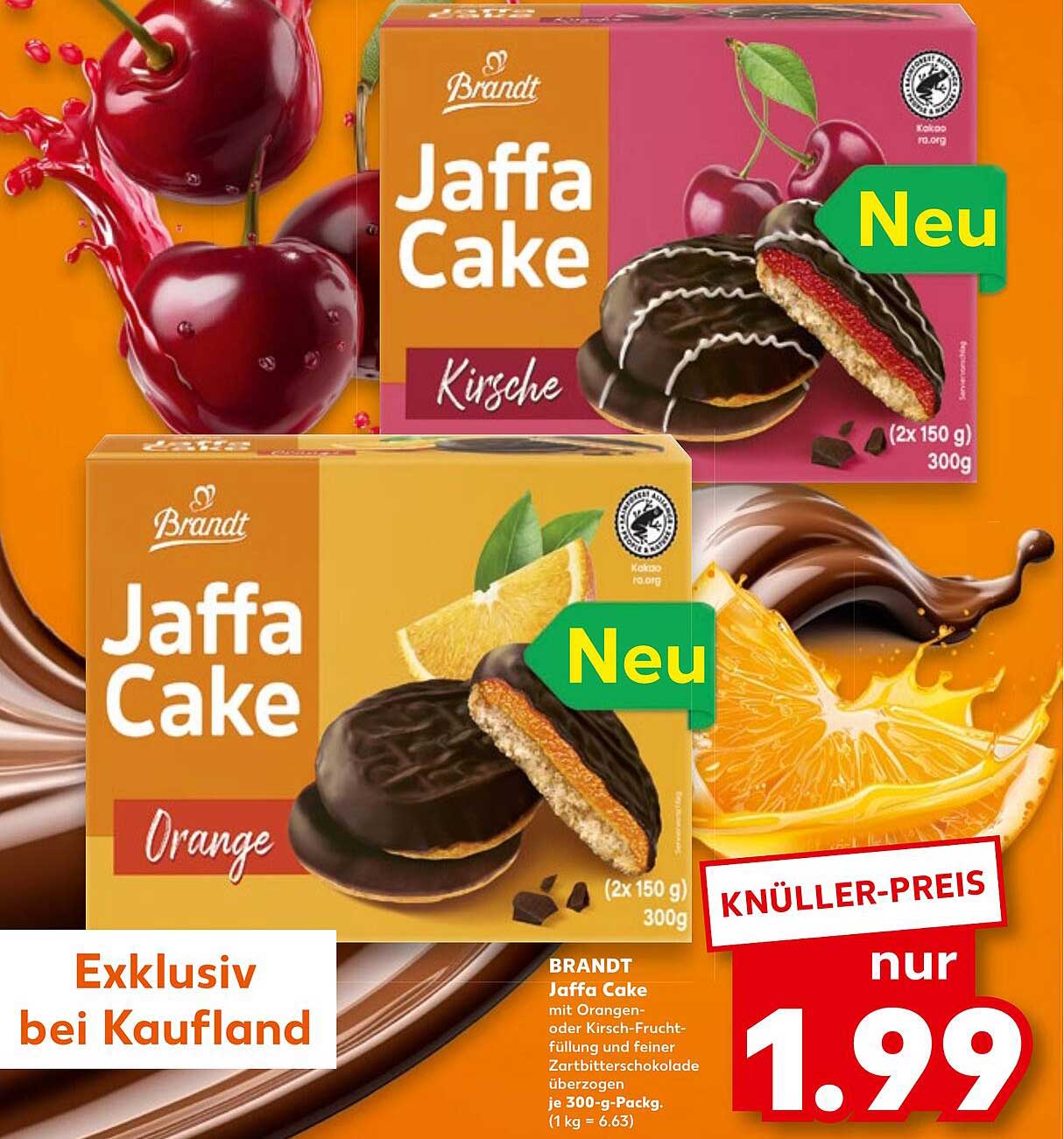 Brandt Jaffa Cake Kirsche & Orange 300g - Exklusiv bei Kaufland