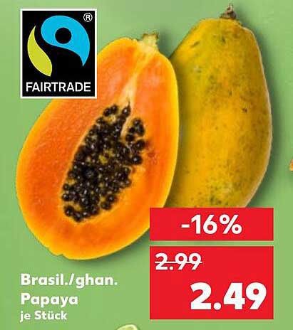 Brasilianische und Ghanesische Papaya je Stück