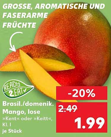 Brasilianische/dominikanische Mango, lose 'Kent' oder 'Keitt', Kl. I