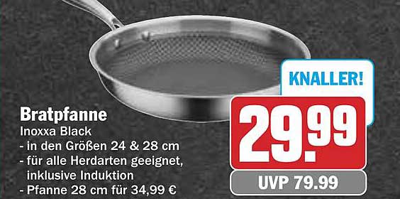 Bratpfanne Inoxa Black in den Größen 24 & 28 cm