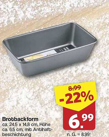 Brotbackform mit Antihaftbeschichtung