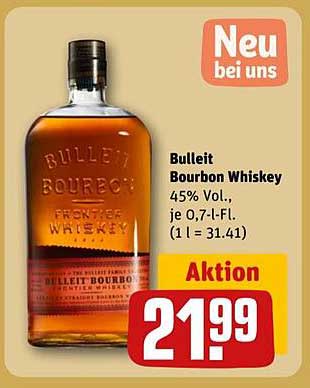 Bulleit Bourbon Whiskey 45% Vol., je 0,7-L-Fl.