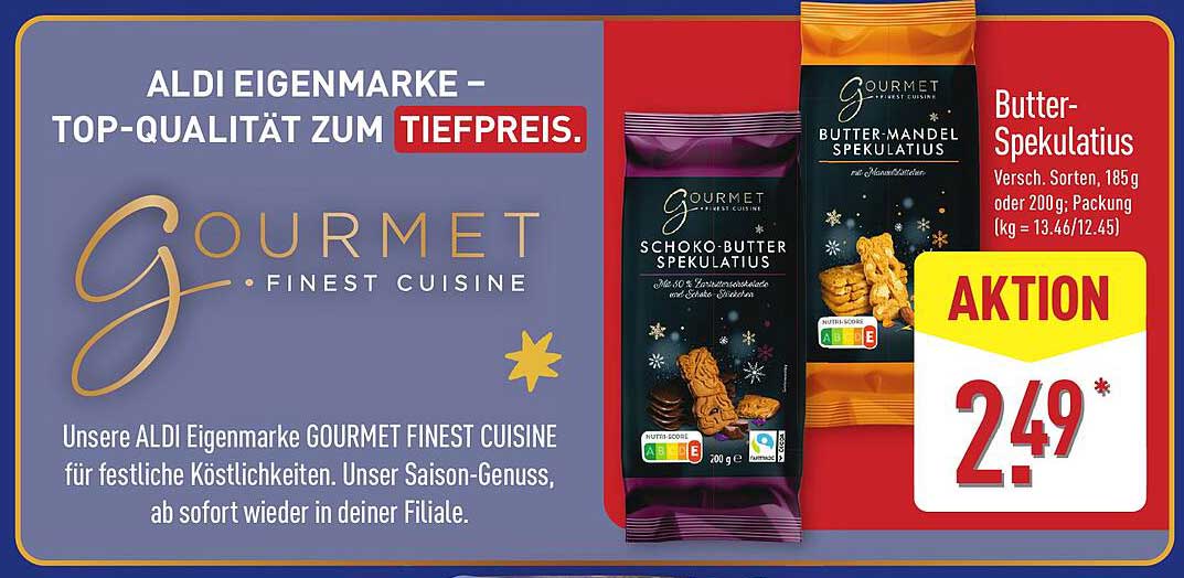 Butter-Spekulatius 200 g - Aktionspreis bei Aldi Nord!