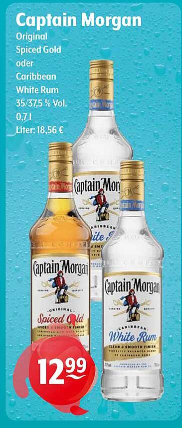 Captain Morgan Original Spiced Gold oder Caribbean White Rum 0,7 l