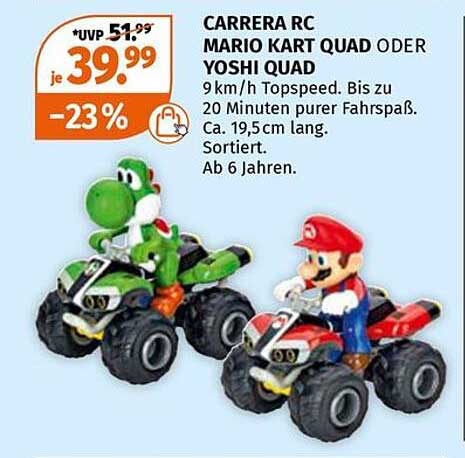 CARRERA RC MARIO KART QUAD ODER YOSHI QUAD