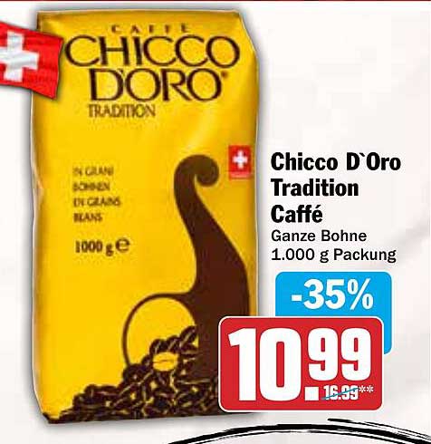 Chicco D'Oro Tradition Caffé Ganze Bohne 1.000 g Packung
