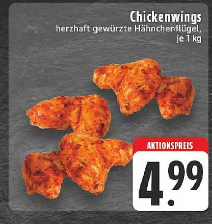 Chickenwings - herzhaft gewürzte Hähnchenflügel, je 1 kg