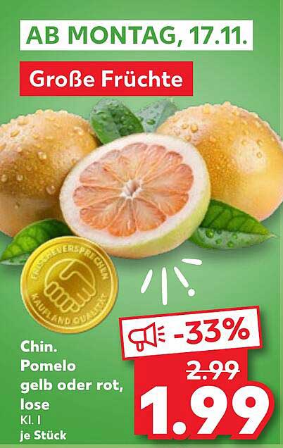 Chin. Pomelo gelb oder rot, lose