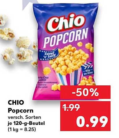 CHIO Popcorn verschiedene Sorten 120-g-Beutel