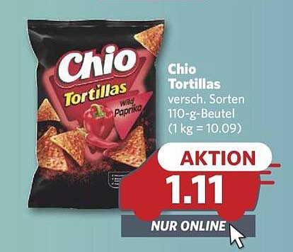 Chio Tortillas 110-g Beutel - nur online für 1,11 €