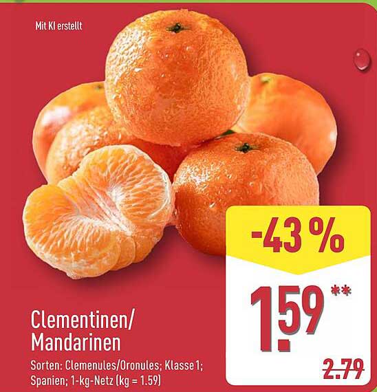 Clementinen/Mandarinen - Klasse 1, 1-kg-Netz
