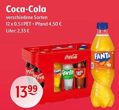 Coca-Cola 12 x 0,5 l PET - Verschiedene Sorten