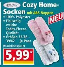 Cozy Home-Socken mit ABS-Noppen