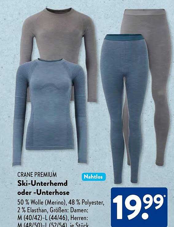 CRANE PREMIUM Ski-Unterhemd oder -Unterhose
