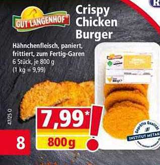 Crispy Chicken Burger von Gut Langenhof - 800 g