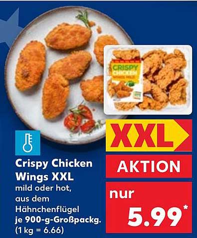 Crispy Chicken Wings XXL - mild oder hot