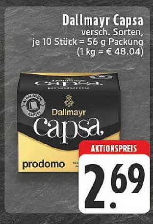 Dallmayr Capsa - Verschiedene Sorten, 10 Stück à 56 g