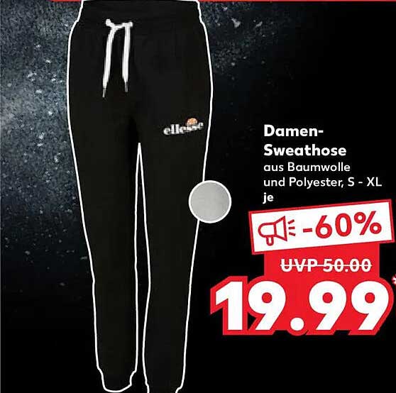 Damen-Sweathose aus Baumwolle und Polyester, S - XL je