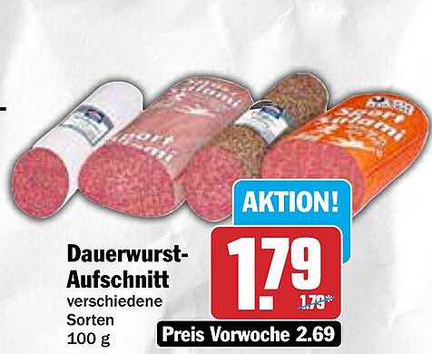 Dauerwurst-Aufschnitt verschiedene Sorten 100 g