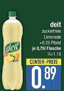 deit zuckerfreie Limonade 0,75l Flasche