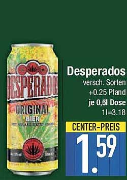 Desperados Original Bier 0,5l Dose