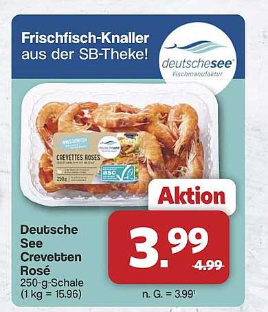 Deutsche See Crevetten Rosé 250g - Frischfisch-Knaller aus der SB-Theke!