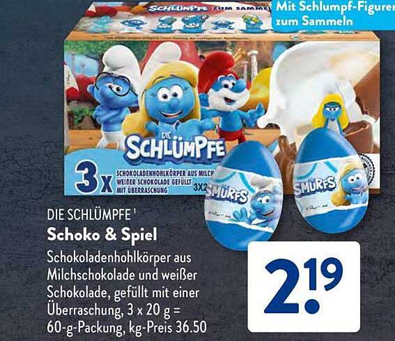 DIE SCHLÜMPFE Schoko & Spiel