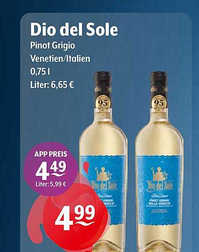 Dio del Sole Pinot Grigio - Venetien/Italien 0,75 l