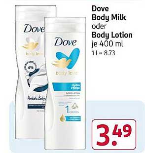 Dove Body Milk oder Body Lotion je 400 ml