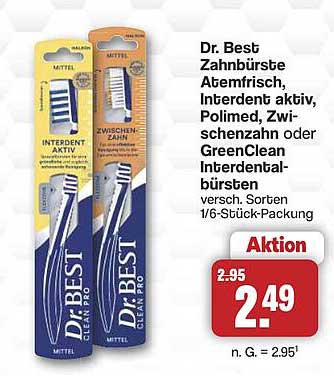 Dr. Best Zahnbürste Atemfrisch, Interdent aktiv, Polimed, Zwischenzahn oder GreenClean Interdentalbürsten