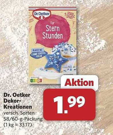 Dr. Oetker Dekor-Kreationen - für Stern Stunden