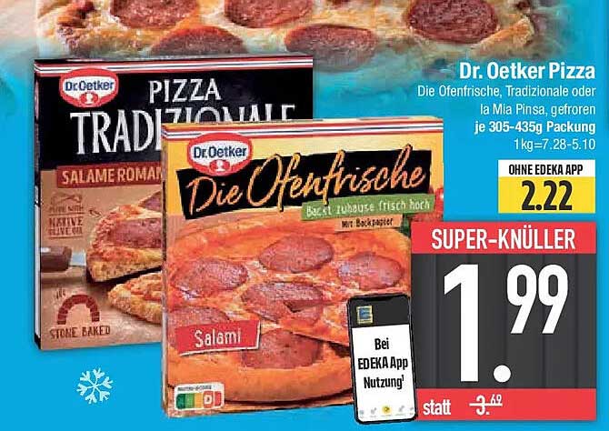 Dr. Oetker Pizza Die Ofenfrische oder Tradizionale, gefroren, 305-435g Packung