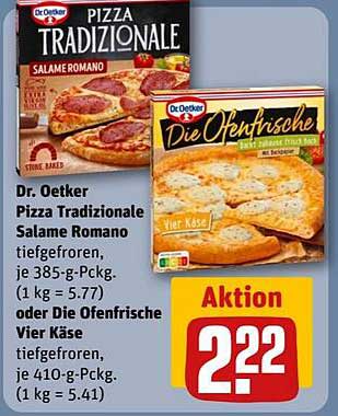 Dr. Oetker Pizza Tradizionale Salame Romano oder Die Ofenfrische Vier Käse
