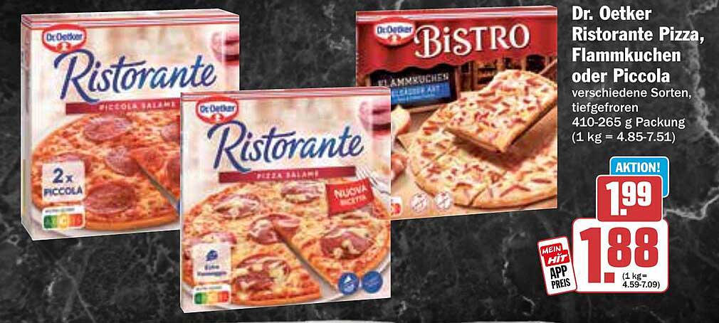 Dr. Oetker Ristorante Pizza, Flammkuchen oder Piccola - verschiedene Sorten, tiefgefroren