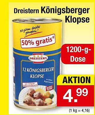 Dreistern Königsberger Klopse 1200-g Dose