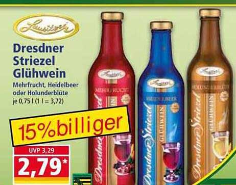 Dresdner Striezel Glühwein – Mehrfrucht, Heidelbeer oder Holunderblüte