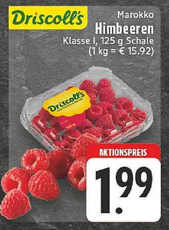 Driscoll's Himbeeren Klasse I, 125 g Schale